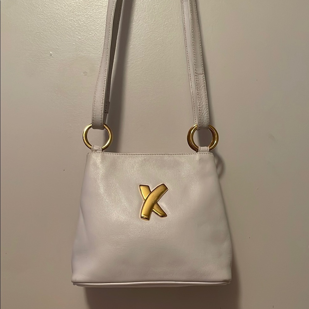 Elegant White and Gold Women's Bag